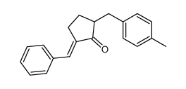2-benzylidene-5-[(4-methylphenyl)methyl]cyclopentan-1-one结构式