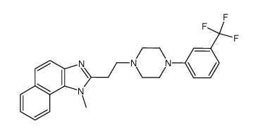 2-[2-[4-(3-trifluoromethylphenyl)-1-piperazinyl]ethyl]-1-methyl-1H-naphth[1,2-d]imidazole Structure