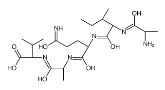 (2S)-2-[[(2S)-2-[[(2S)-5-amino-2-[[(2S,3S)-2-[[(2S)-2-aminopropanoyl]amino]-3-methylpentanoyl]amino]-5-oxopentanoyl]amino]propanoyl]amino]-3-methylbutanoic acid结构式