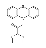 3-(10-Phenothiazinyl)-1,1-di(methylthio)propan-2-one Structure