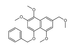 1,2,5-trimethoxy-7-(methoxymethyl)-4-phenylmethoxynaphthalene结构式