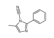5-methyl-2-phenylimidazole-1-carbonitrile结构式