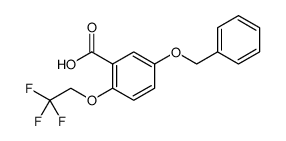 Benzoic acid, 5-(phenylmethoxy)-2-(2,2,2-trifluoroethoxy)结构式
