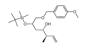 (3R,4S,6S)-6-(tert-Butyl-dimethyl-silanyloxy)-7-(4-methoxy-benzyloxy)-3-methyl-hept-1-en-4-ol Structure