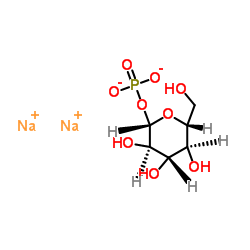 Disodium 1-O-phosphonato-β-D-glucopyranose structure