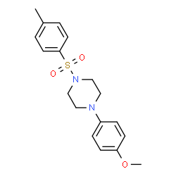 1-(4-methoxyphenyl)-4-(p-tolylsulphonyl)piperazine structure