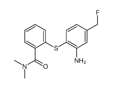 2-[2-amino-4-(fluoromethyl)phenyl]sulfanyl-N,N-dimethylbenzamide结构式