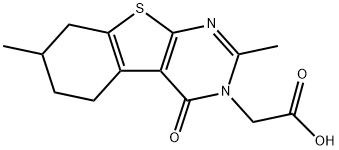 [1]Benzothieno[2,3-d]pyrimidine-3(4H)-acetic acid, 5,6,7,8-tetrahydro-2,7-dimethyl-4-oxo- Structure