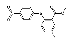 5-methyl-2-(4-nitro-phenylsulfanyl)-benzoic acid methyl ester结构式
