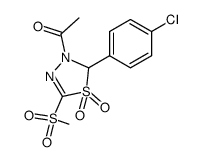 1-(2-(4-chlorophenyl)-5-(methylsulfonyl)-1,1-dioxido-1,3,4-thiadiazol-3(2H)-yl)ethan-1-one结构式