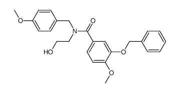 N-(3-benzyloxy-4-methoxybenzoyl)-N-(4'-methoxybenzyl)-2-aminoethanol Structure