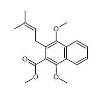 1,4-dimethoxy-3-(3-methyl-but-2-enyl)-naphthalene-2-carboxylic acid methyl ester结构式