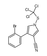 4-(2-bromophenyl)-1-(trichloromethylsulfanyl)pyrrole-3-carbonitrile结构式