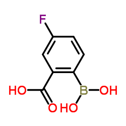 2-硼-5-氟苯甲酸结构式