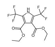 diethyl 2,5-bis(trifluoromethyl)-1H-pyrrole-3,4-dicarboxylate结构式