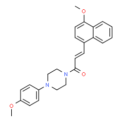 3-(4-METHOXY-1-NAPHTHYL)-1-[4-(4-METHOXYPHENYL)PIPERAZINO]-2-PROPEN-1-ONE结构式