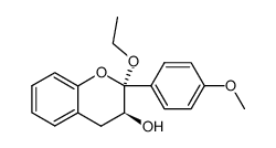 2,3-cis-2-ethoxy-4'-methoxyflavan-3-ol结构式