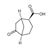 (1S,2S,5R)-6-Oxo-bicyclo[3.2.1]octane-2-carboxylic acid结构式