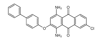 1,4-diamino-7-chloro-2-(4-phenylphenoxy)anthracene-9,10-dione结构式