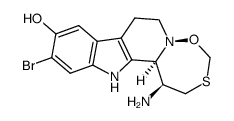 (1S)-1α-Amino-11-bromo-1,2,7,8,13,13bβ-hexahydro[1,6,2]oxathiazepino[2',3':1,2]pyrido[3,4-b]indol-10-ol picture