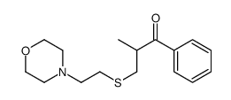 2-methyl-3-(2-morpholin-4-ylethylsulfanyl)-1-phenylpropan-1-one结构式