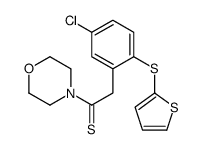 2-(5-chloro-2-thiophen-2-ylsulfanylphenyl)-1-morpholin-4-ylethanethione Structure