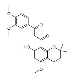 1-(3,4-Dimethoxy-phenyl)-3-(7-hydroxy-5-methoxy-2,2-dimethyl-chroman-8-yl)-propane-1,3-dione结构式