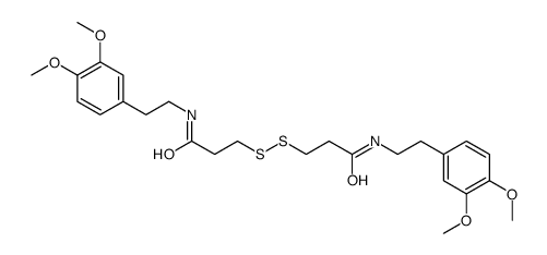 N-[2-(3,4-dimethoxyphenyl)ethyl]-3-[[3-[2-(3,4-dimethoxyphenyl)ethylamino]-3-oxopropyl]disulfanyl]propanamide Structure