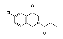 6-chloro-2-propanoyl-1,3-dihydroisoquinolin-4-one结构式