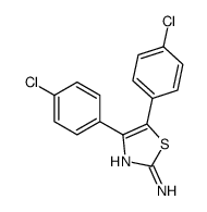 4,5-bis(4-chlorophenyl)-1,3-thiazol-2-amine结构式
