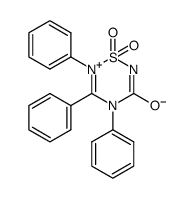 2,3,4-triphenyl-4H-1,2,4,6-thiatriazin-2-ium-5-olate 1,1-dioxide结构式