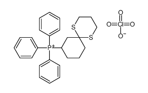 1,5-dithiaspiro[5.5]undecan-10-yl(triphenyl)phosphanium,perchlorate Structure