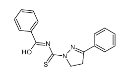 N-(5-phenyl-3,4-dihydropyrazole-2-carbothioyl)benzamide结构式