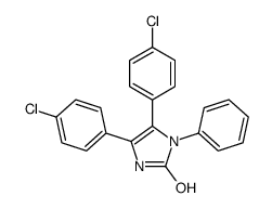 4,5-bis(4-chlorophenyl)-3-phenyl-1H-imidazol-2-one结构式