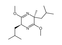 (2S,5S)-2,5-diisobutyl-3,6-dimethoxy-2-methyl-2,5-dihydropyrazine Structure