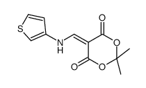 2,2-Dimethyl-5-((thiophen-3-ylamino)methylene)-1,3-dioxane-4,6-dione结构式