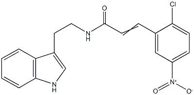 (E)-3-(2-chloro-5-nitrophenyl)-N-[2-(1H-indol-3-yl)ethyl]-2-propenamide结构式