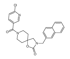 [120] 8-(6-chloropyridine-3-carbonyl)-3-naphthalen-2-ylmethyl-1-oxa-3,8-diazaspiro[4.5]decan-2-one Structure
