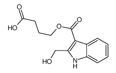 4-[2-(hydroxymethyl)-1H-indole-3-carbonyl]oxybutanoic acid Structure