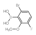 6-溴-3-氟-2-甲氧基苯硼酸结构式