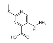 5-hydrazinyl-2-methylsulfanylpyrimidine-4-carboxylic acid Structure