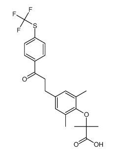 2-[2,6-dimethyl-4-[3-[4-(trifluoromethylthio)phenyl]-3-oxo-propyl]phenoxy]-2-methylpropanoic acid Structure