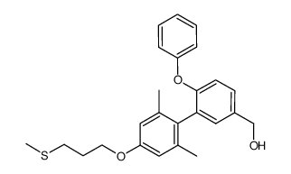 {2',6'-dimethyl-4'-[3-(methylthio)propoxy]-6-phenoxybiphenyl-3-yl}methanol结构式