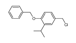 1-benzyloxy-4-chloromethyl-2-isopropylbenzene结构式