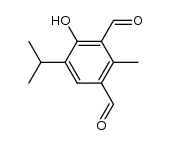 2-Hydroxy-3-isopropyl-5-formyl-6-methylbenzaldehyde结构式
