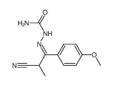 3-(4-methoxy-phenyl)-2-methyl-3-semicarbazono-propionitrile结构式