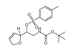 (R)-2-(tert-butoxycarbonylamino)-1-((S)-2,5-dihydrofuran-2-yl)ethyl 4-methylbenzenesulfonate Structure