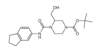 1-Piperazinecarboxylic acid, 4-[[(2,3-dihydro-1H-inden-5-yl)amino]carbonyl]-3-(hydroxymethyl)-,1,1-dimethylethyl ester图片