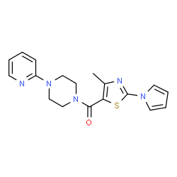 [4-methyl-2-(1H-pyrrol-1-yl)-1,3-thiazol-5-yl][4-(pyridin-2-yl)piperazin-1-yl]methanone Structure