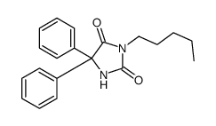 3-pentyl-5,5-diphenylimidazolidine-2,4-dione结构式